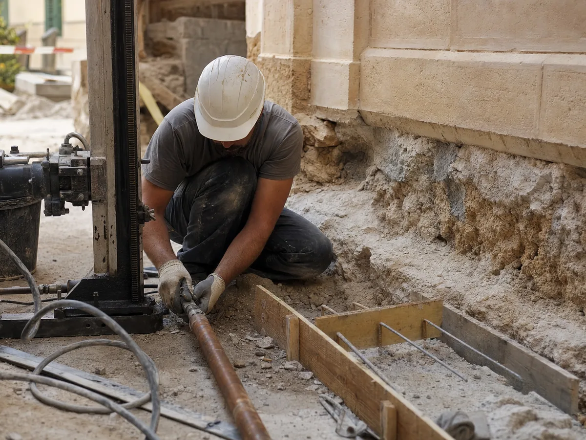 Foundation underpinning — guide from Armalutx Construction, Mallorca