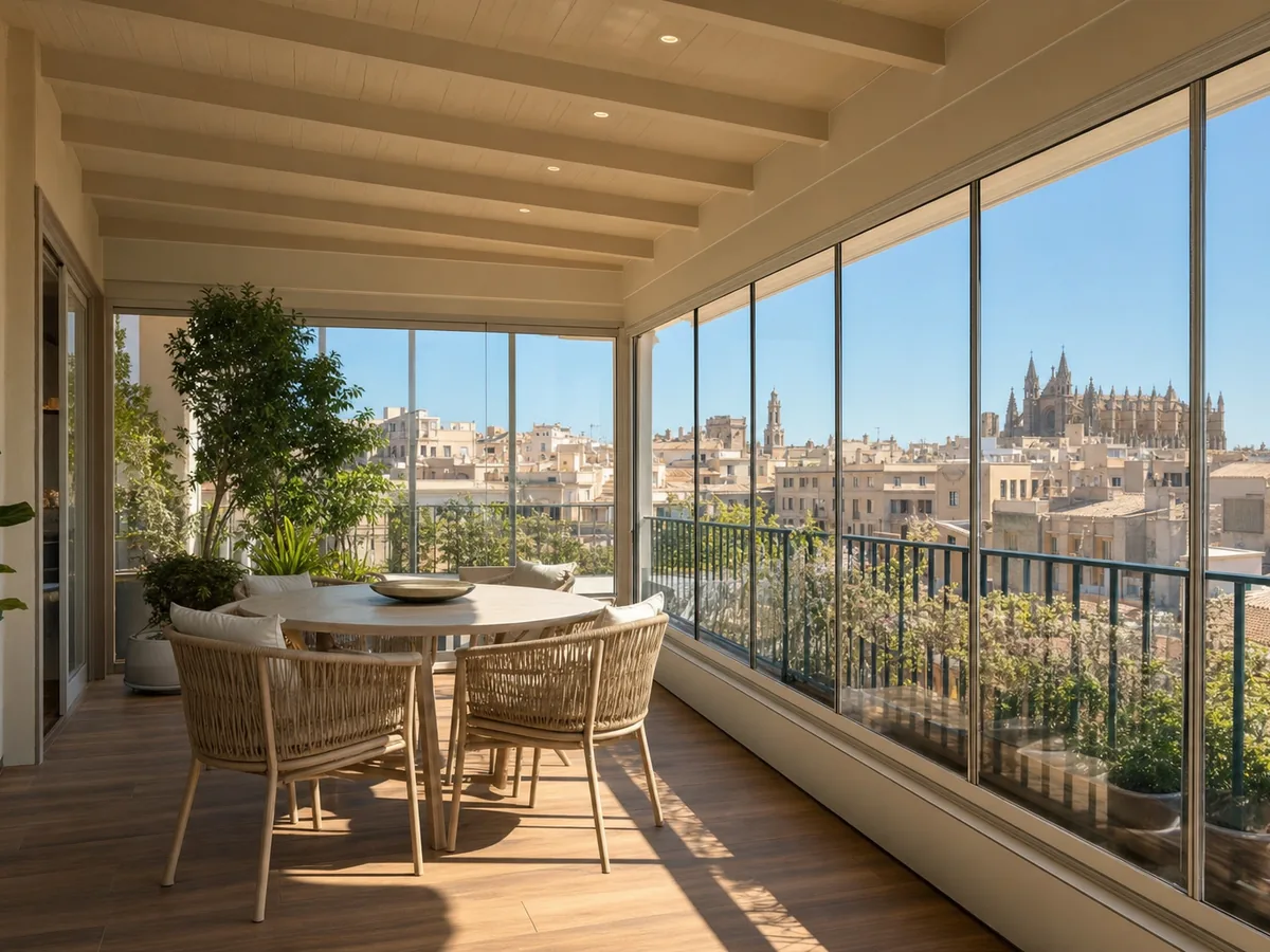 Enclosing a terrace in Mallorca — a guide by Construcciones Armalutx